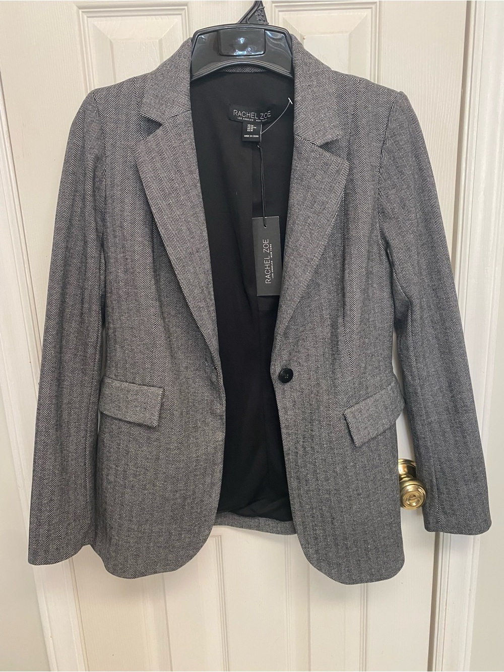Rachel Zoe Herringbone Knit Blazer